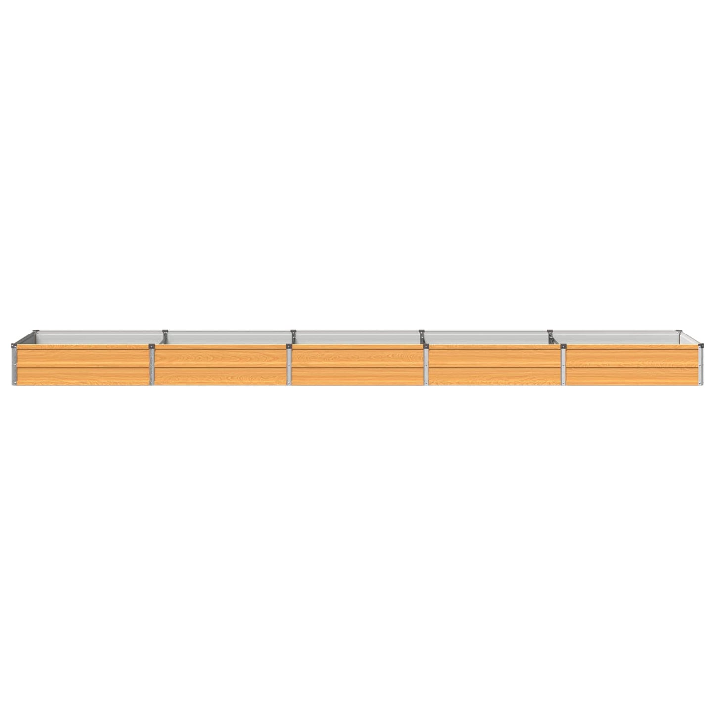 vidaXL Raised Garden Bed Natural 400 x 80 x 24 cm cold-rolled steel