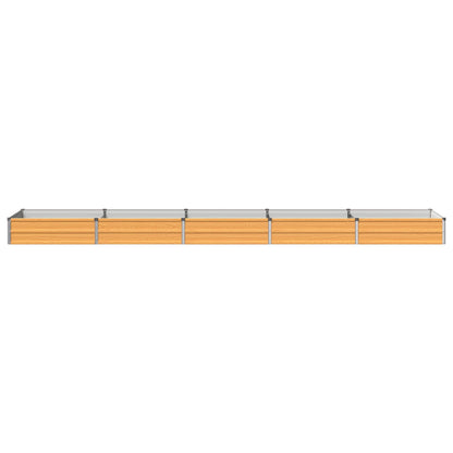 vidaXL Raised Garden Bed Natural 400 x 80 x 24 cm cold-rolled steel