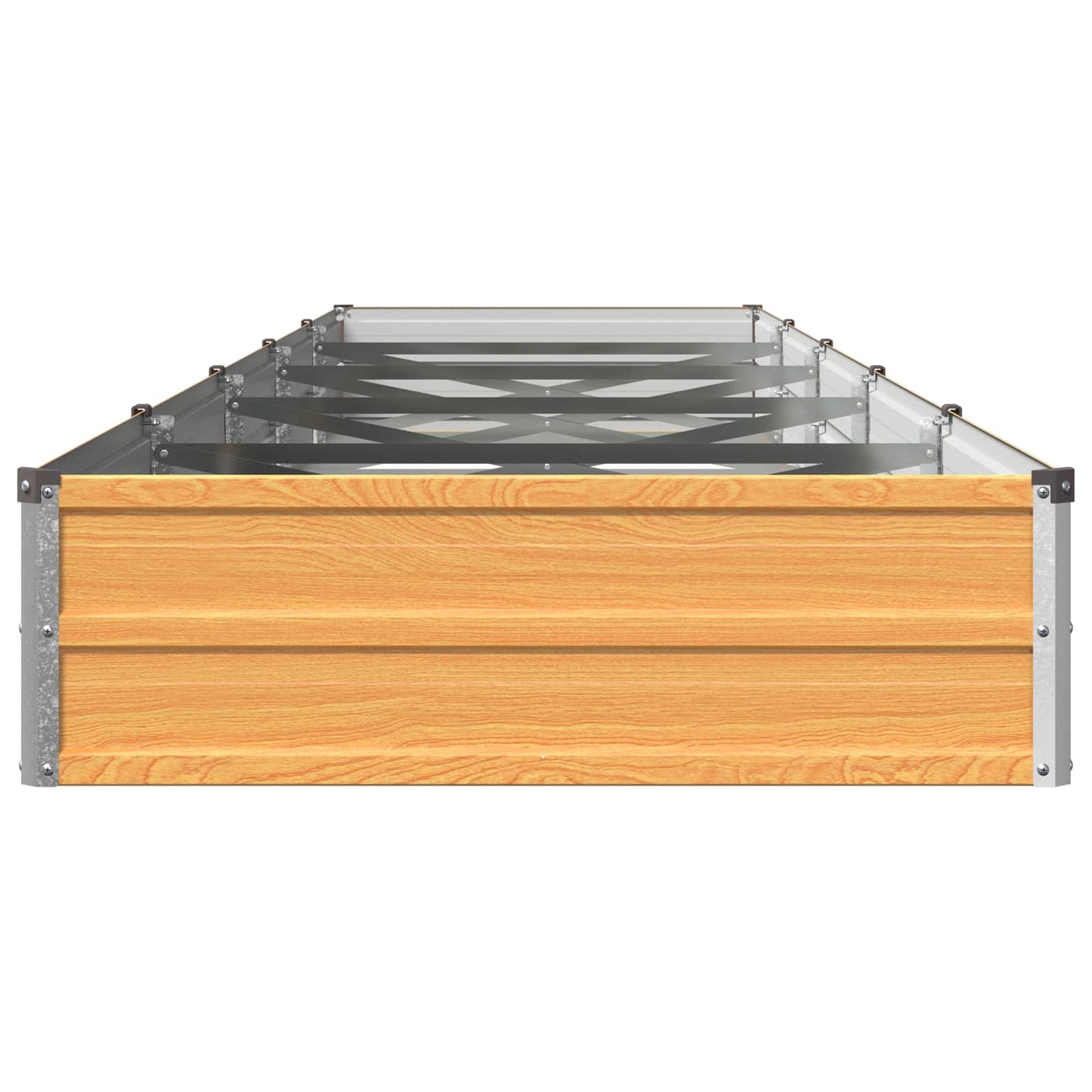 vidaXL Raised Garden Bed Natural 400 x 80 x 24 cm cold-rolled steel
