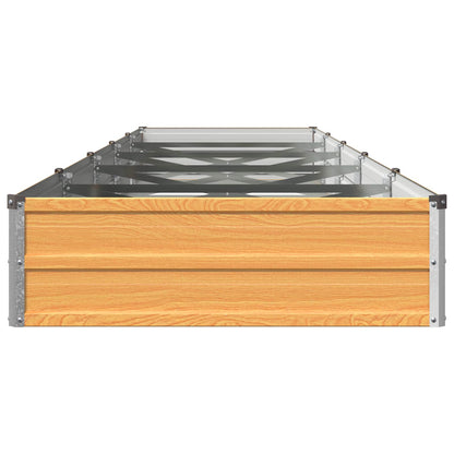 vidaXL Raised Garden Bed Natural 400 x 80 x 24 cm cold-rolled steel