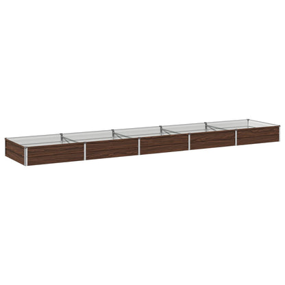 vidaXL Raised Garden Bed Black 400 x 80 x 24 cm cold-rolled steel