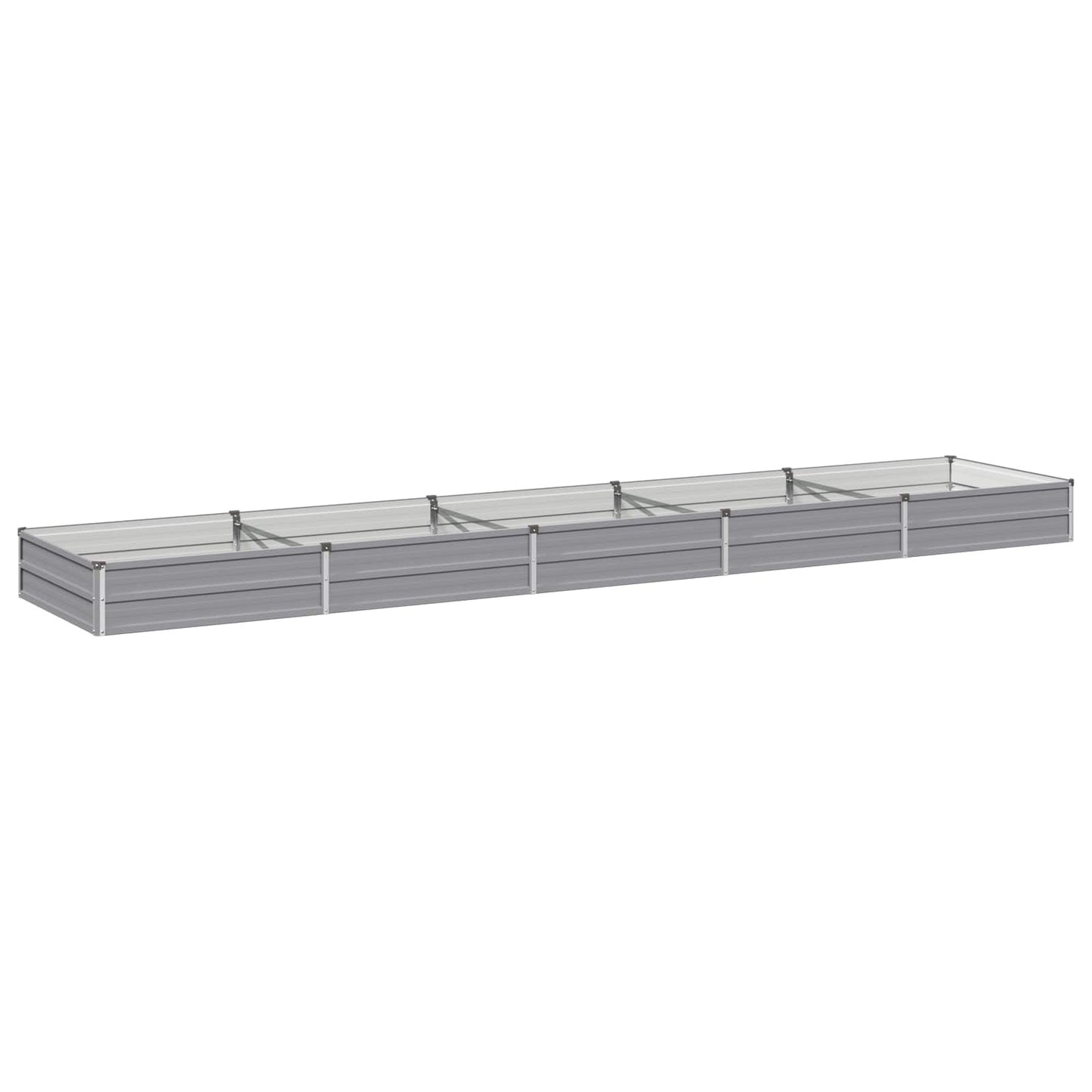 vidaXL Raised Garden Bed Grey 400 x 80 x 24 cm cold-rolled steel