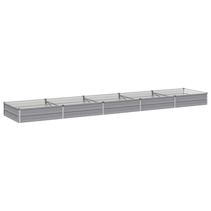 vidaXL Raised Garden Bed Grey 400 x 80 x 24 cm cold-rolled steel