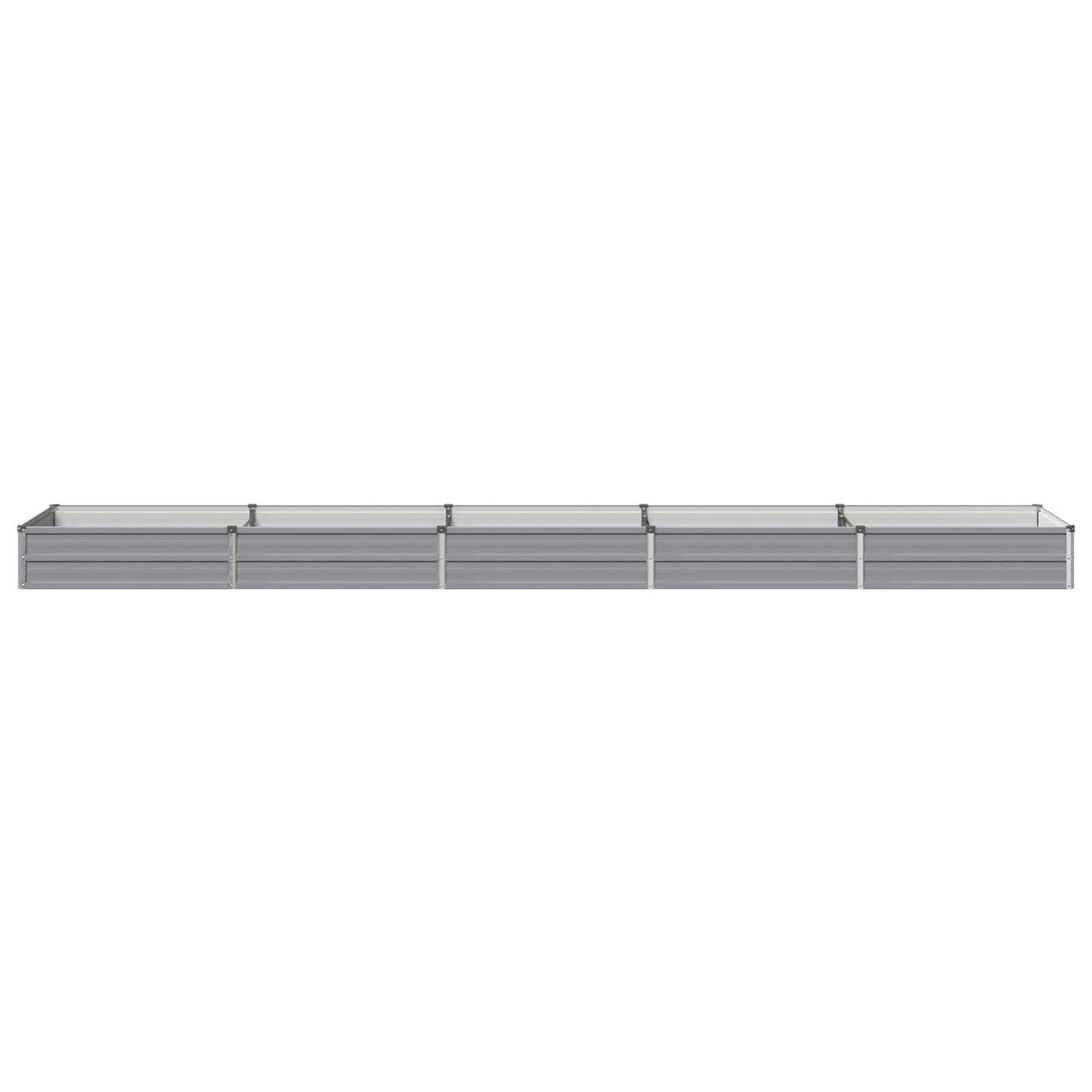 vidaXL Raised Garden Bed Grey 400 x 80 x 24 cm cold-rolled steel