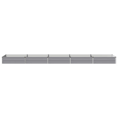 vidaXL Raised Garden Bed Grey 400 x 80 x 24 cm cold-rolled steel