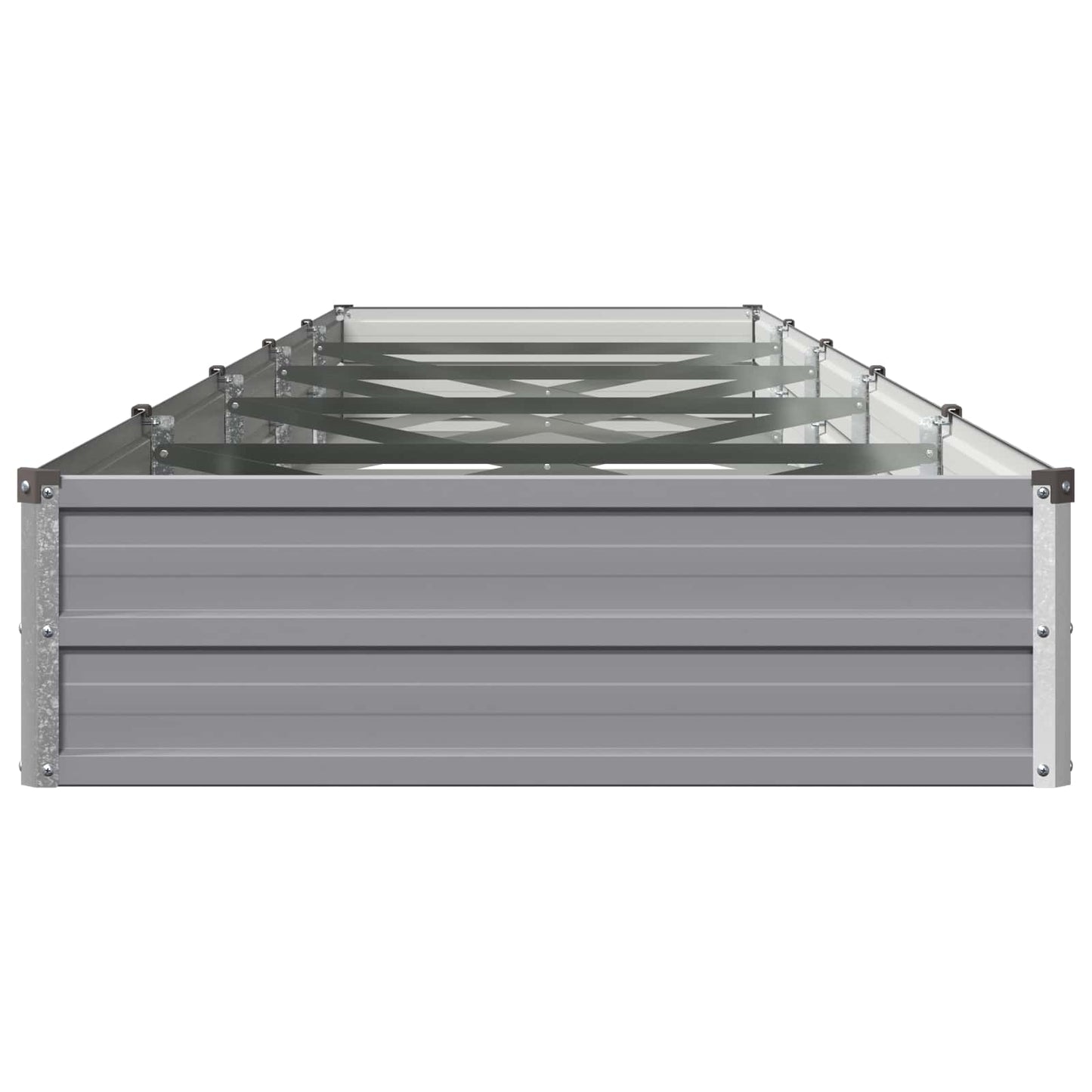 vidaXL Raised Garden Bed Grey 400 x 80 x 24 cm cold-rolled steel