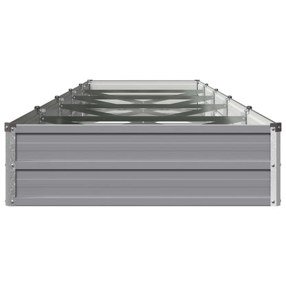 vidaXL Raised Garden Bed Grey 400 x 80 x 24 cm cold-rolled steel