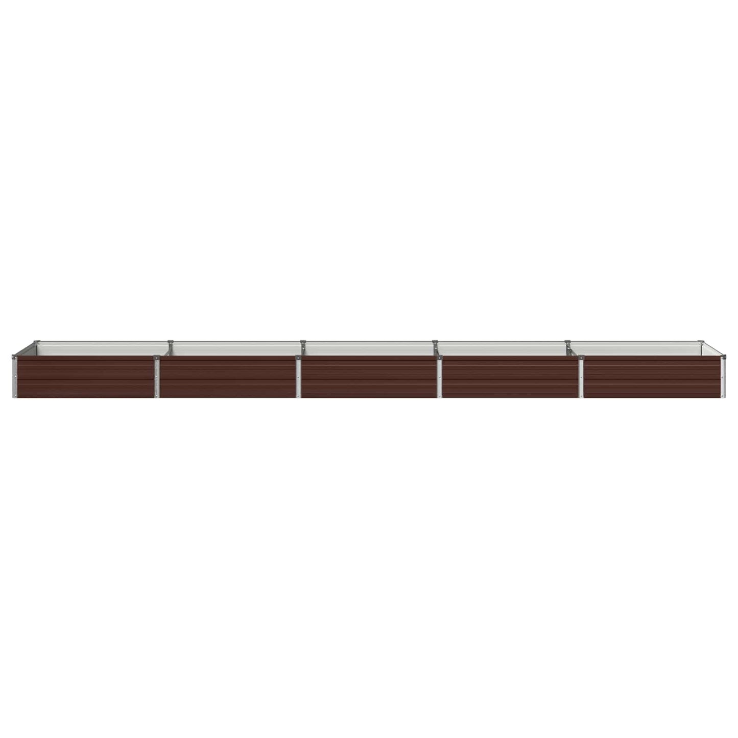 vidaXL Raised Garden Bed Brown 400 x 80 x 24 cm cold-rolled steel