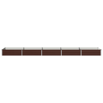 vidaXL Raised Garden Bed Brown 400 x 80 x 24 cm cold-rolled steel