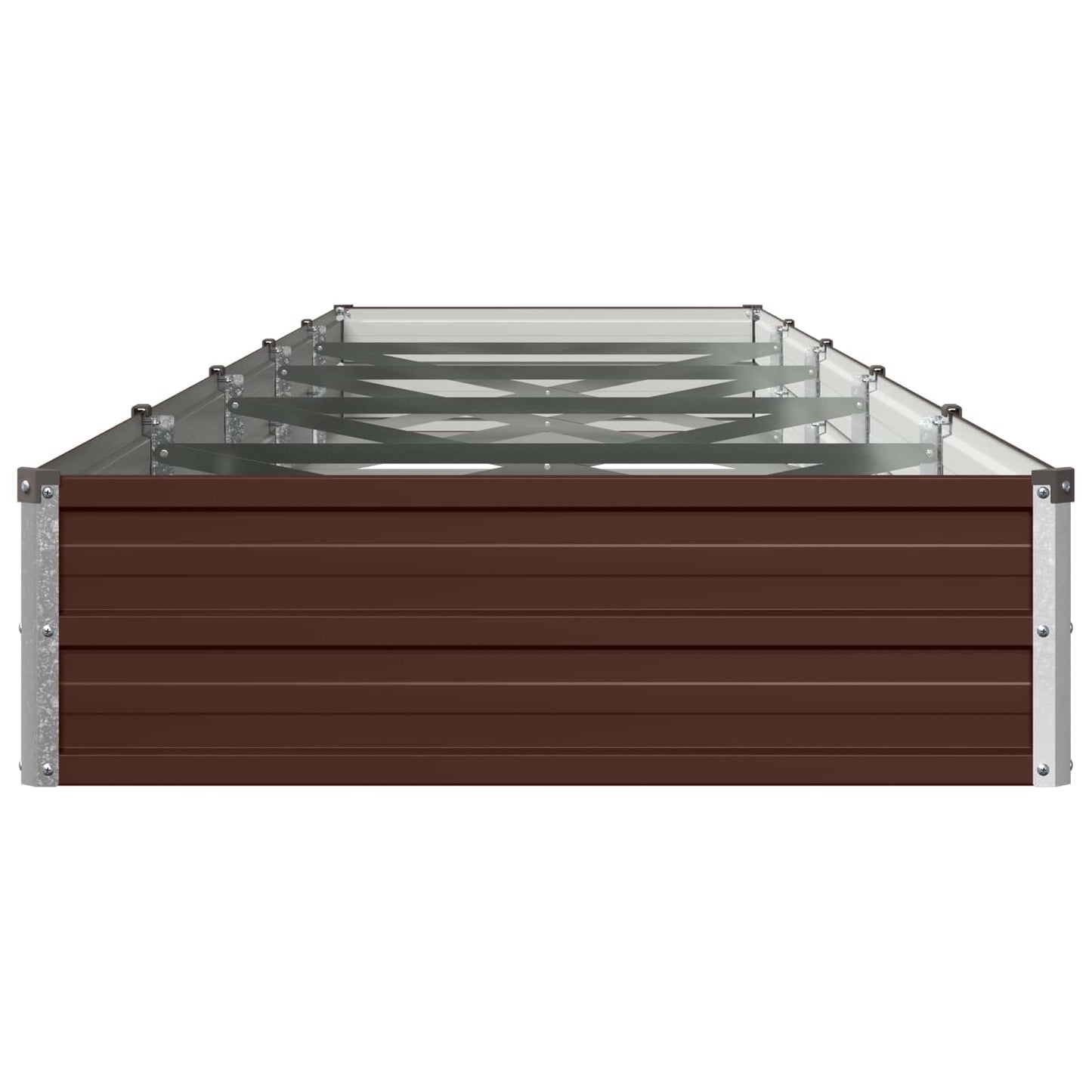vidaXL Raised Garden Bed Brown 400 x 80 x 24 cm cold-rolled steel