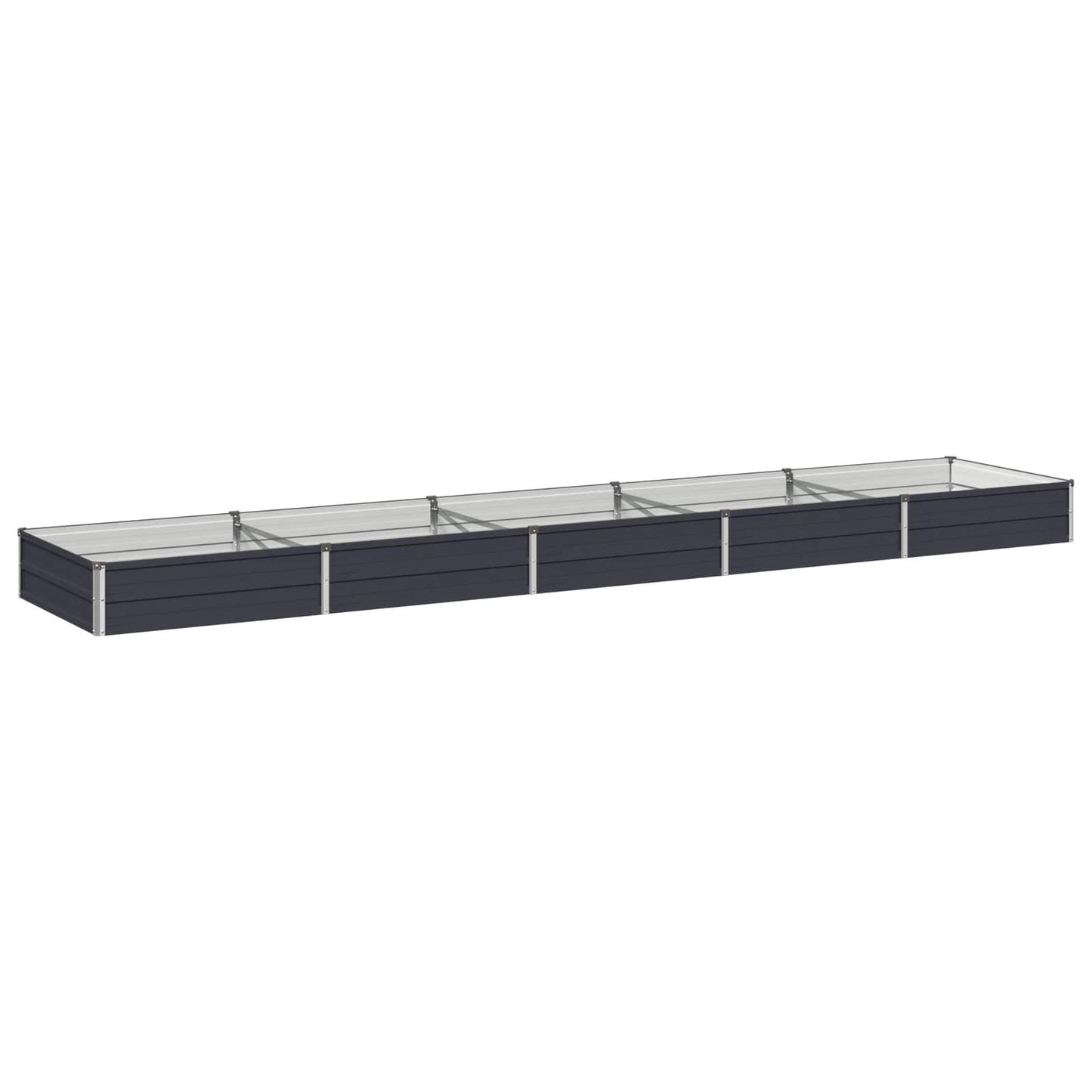 vidaXL Raised Garden Bed Anthracite 400 x 80 x 24 cm cold-rolled steel