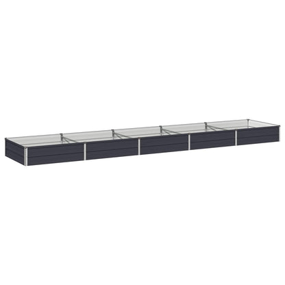 vidaXL Raised Garden Bed Anthracite 400 x 80 x 24 cm cold-rolled steel
