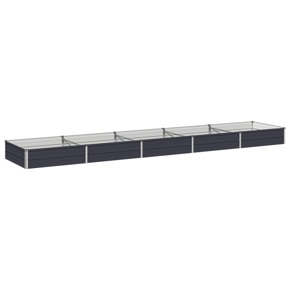 vidaXL Raised Garden Bed Anthracite 400 x 80 x 24 cm Galvanised Steel