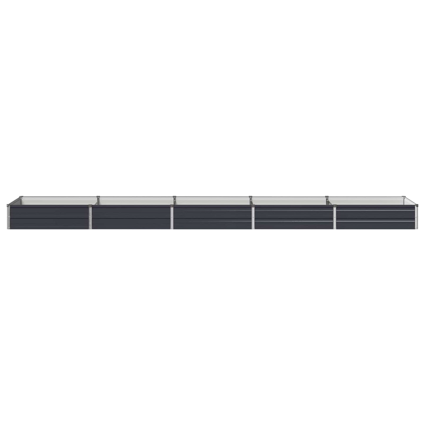 vidaXL Raised Garden Bed Anthracite 400 x 80 x 24 cm cold-rolled steel