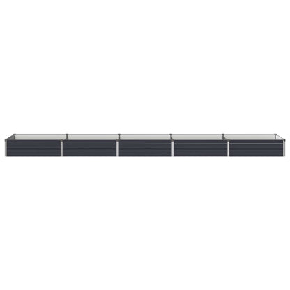 vidaXL Raised Garden Bed Anthracite 400 x 80 x 24 cm cold-rolled steel