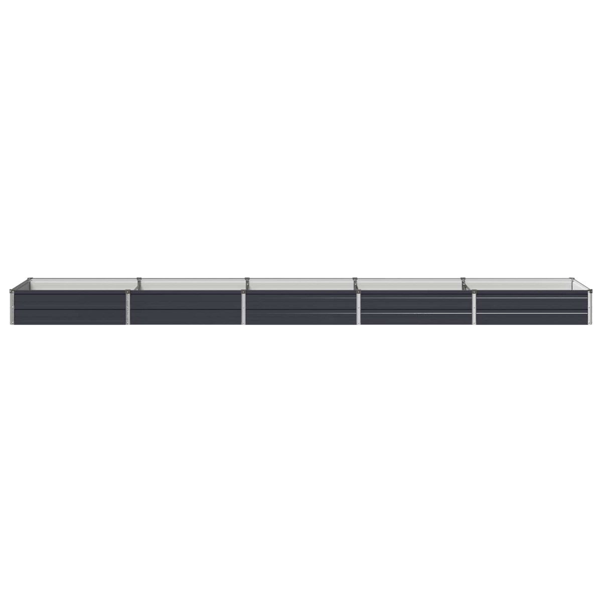 vidaXL Raised Garden Bed Anthracite 400 x 80 x 24 cm Galvanised Steel