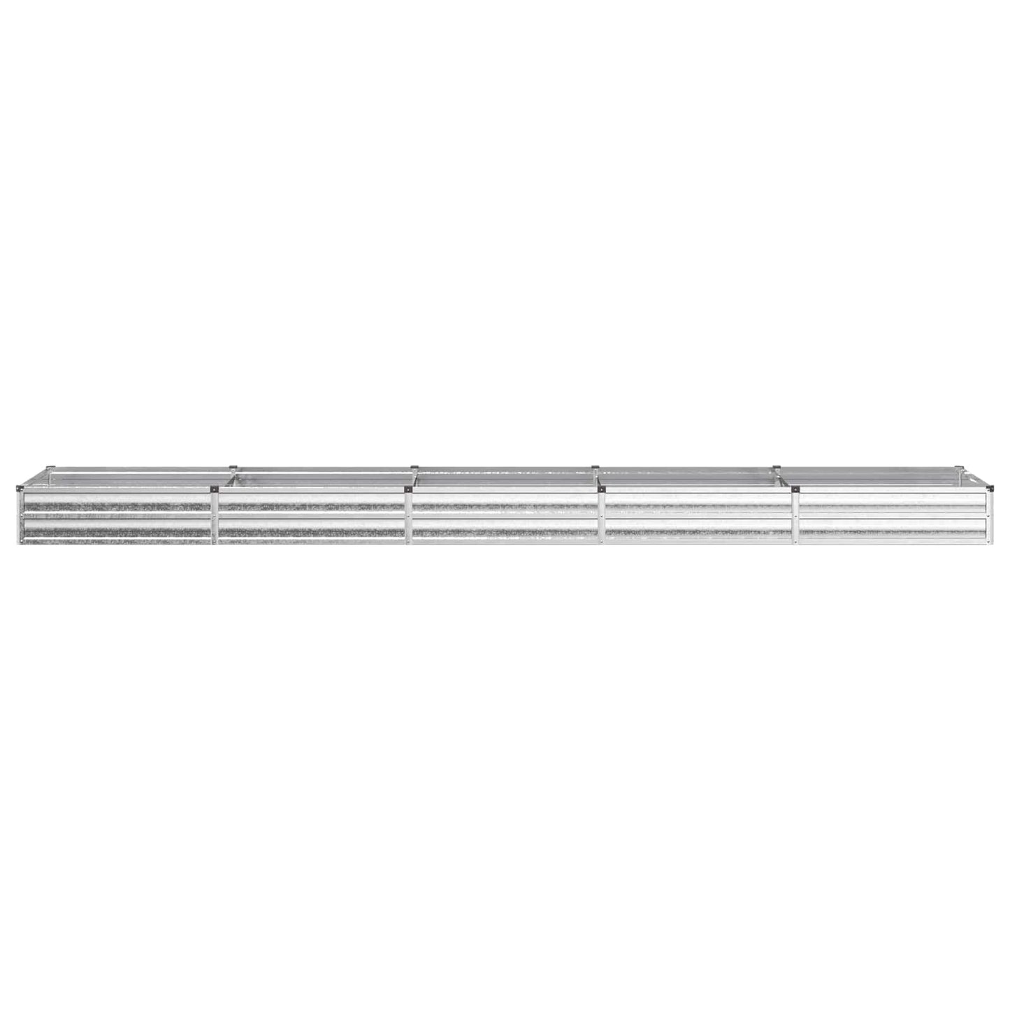 vidaXL Raised Garden Bed Silver 400 x 80 x 24 cm galvanized