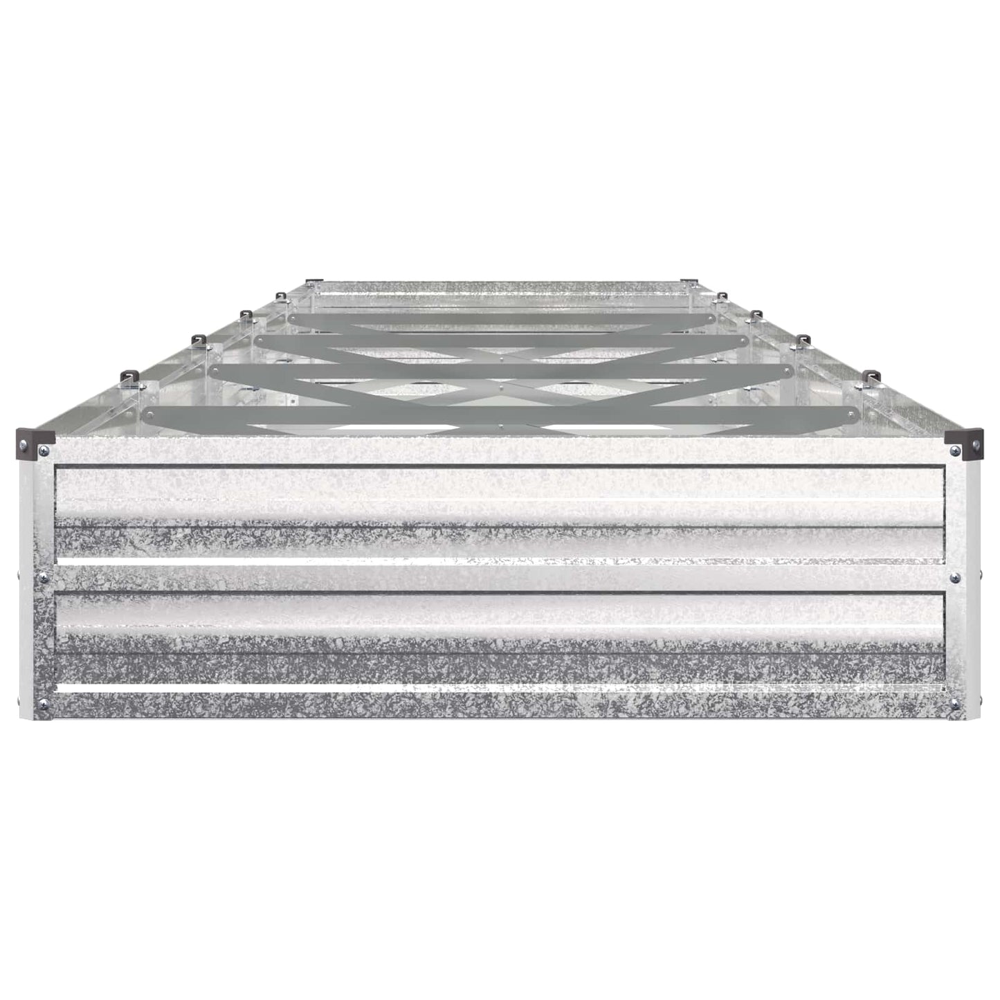 vidaXL Raised Garden Bed Silver 400 x 80 x 24 cm galvanized