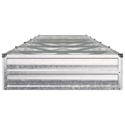 vidaXL Raised Garden Bed Silver 400 x 80 x 24 cm galvanized