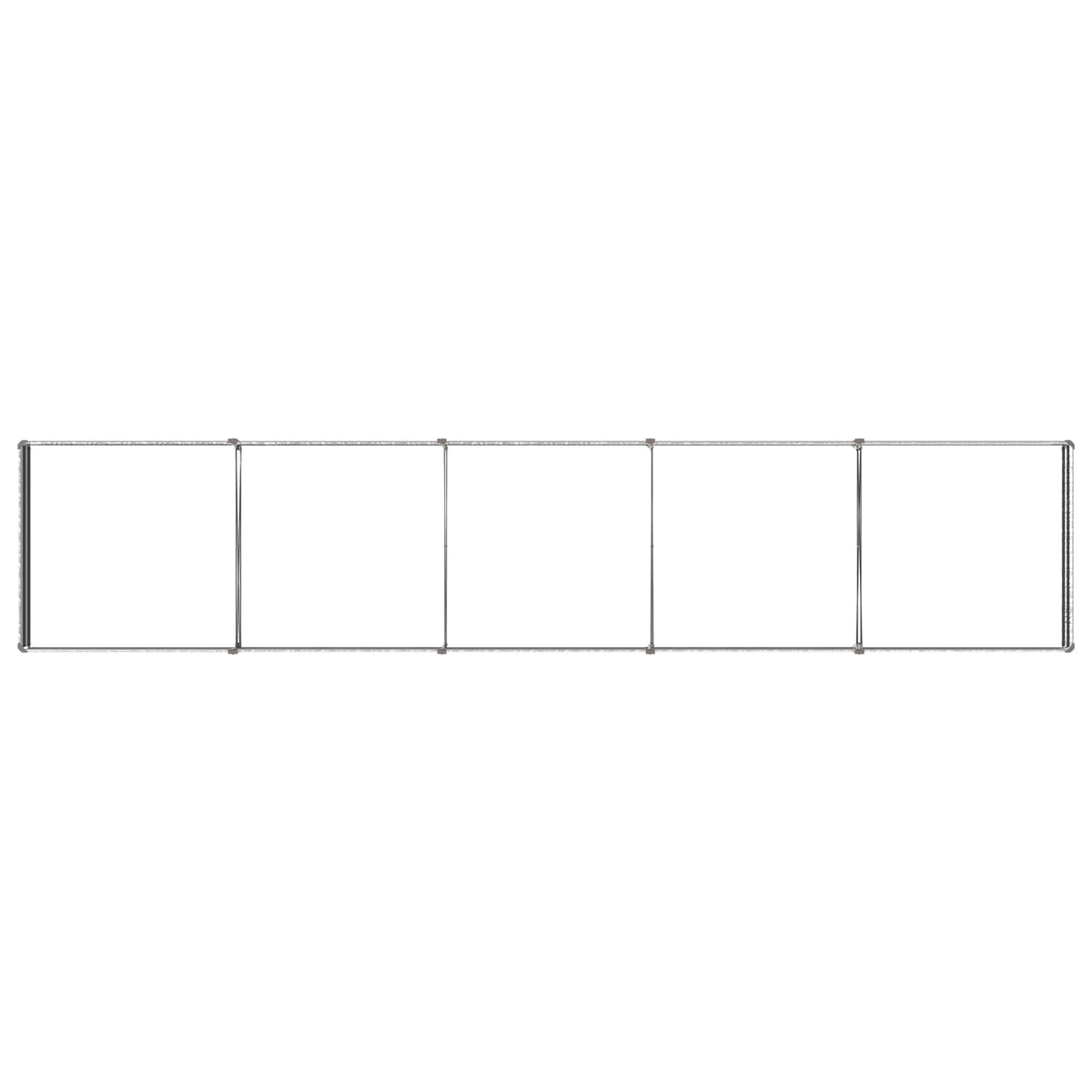 vidaXL Raised Garden Bed Galvanised Silver 400 x 80 x 24 cm