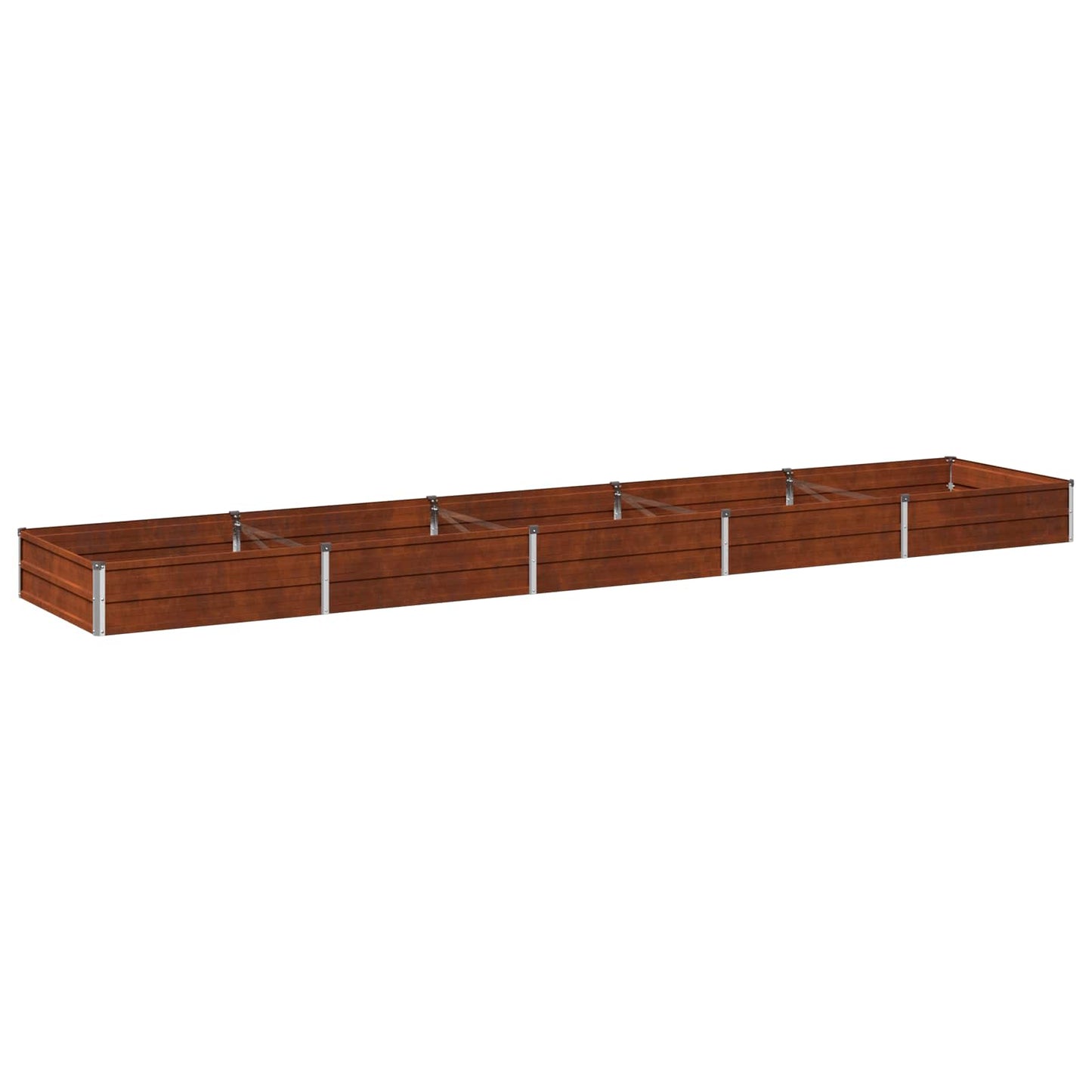 vidaXL Raised Garden Bed Rusty 400 x 80 x 24 cm corton