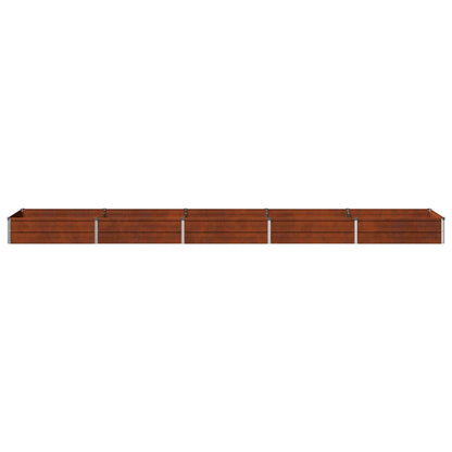 vidaXL Raised Garden Bed Rusty 400 x 80 x 24 cm corton