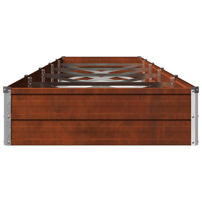 vidaXL Raised Garden Bed Rusty 400 x 80 x 24 cm corton