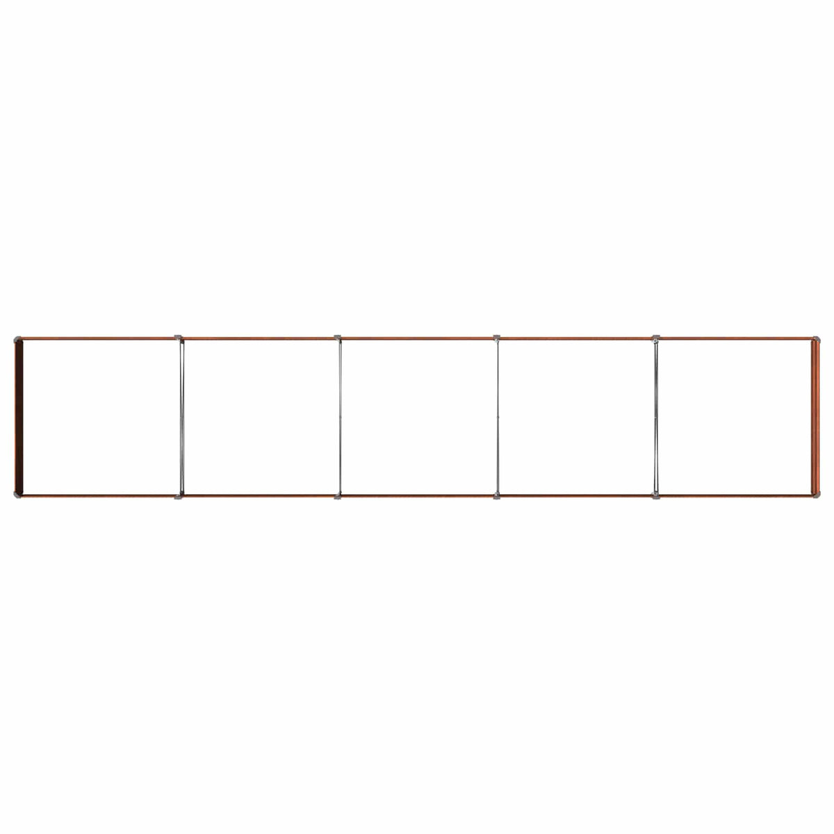 vidaXL Raised Garden Bed Weathering Steel 400 x 80 x 24 cm