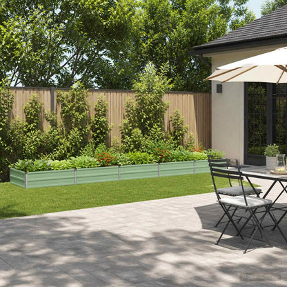 vidaXL Raised Garden Bed Pastel Green 400 x 80 x 24 cm