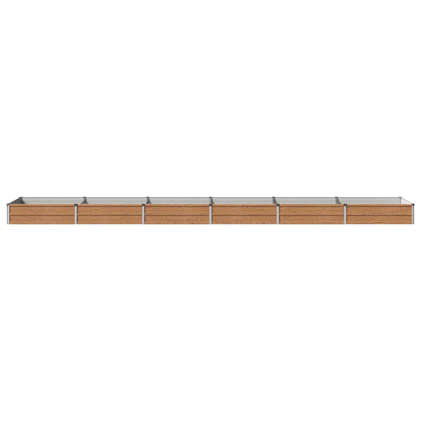 vidaXL Raised Garden Bed Wood Brown 480 x 80 x 24 cm cold-rolled steel