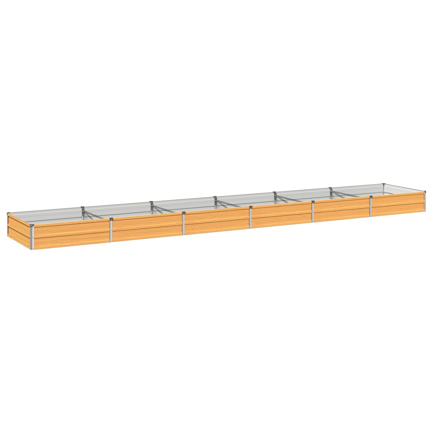 vidaXL Raised Garden Bed Natural 480 x 80 x 24 cm cold-rolled steel