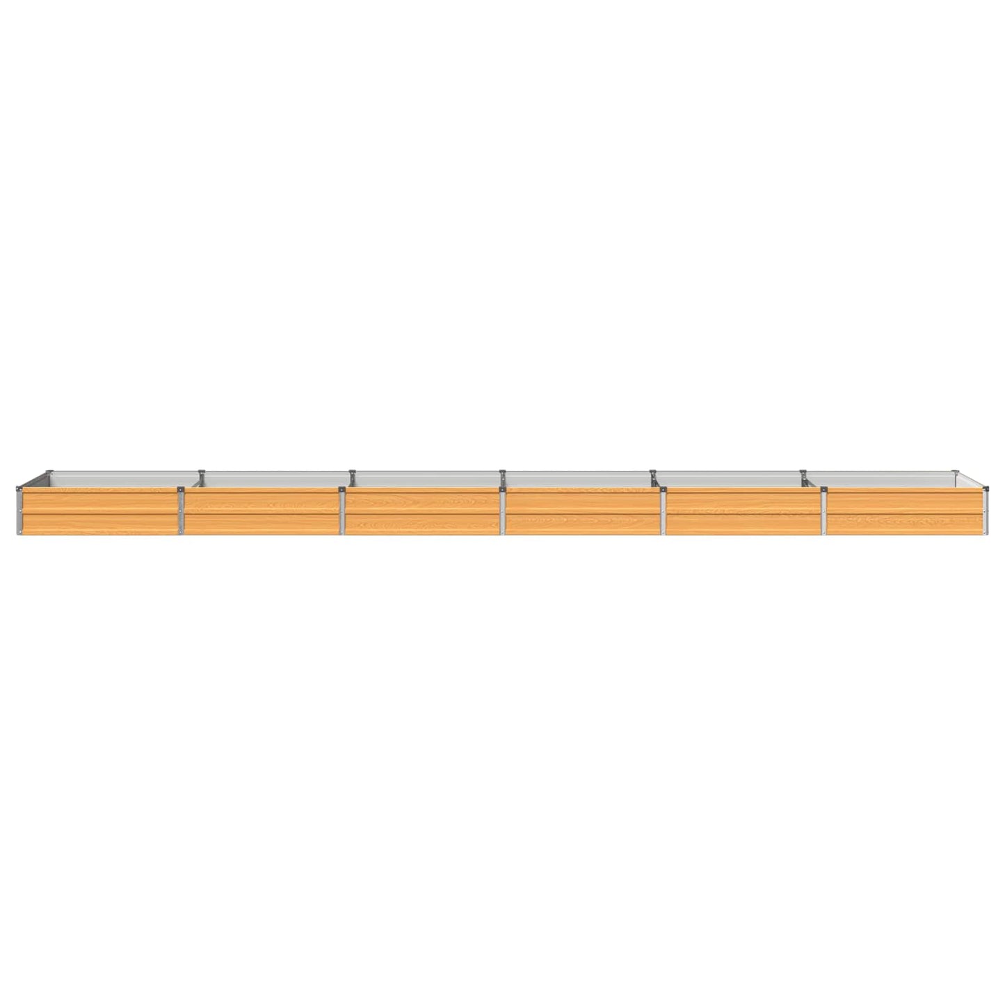 vidaXL Raised Garden Bed Natural 480 x 80 x 24 cm cold-rolled steel