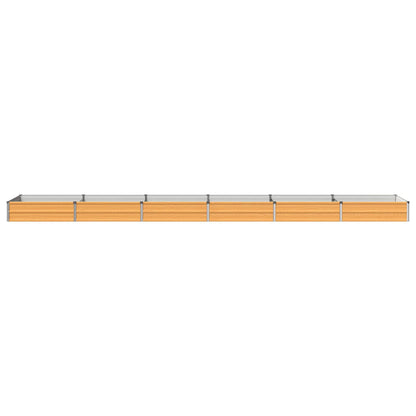 vidaXL Raised Garden Bed Natural 480 x 80 x 24 cm cold-rolled steel