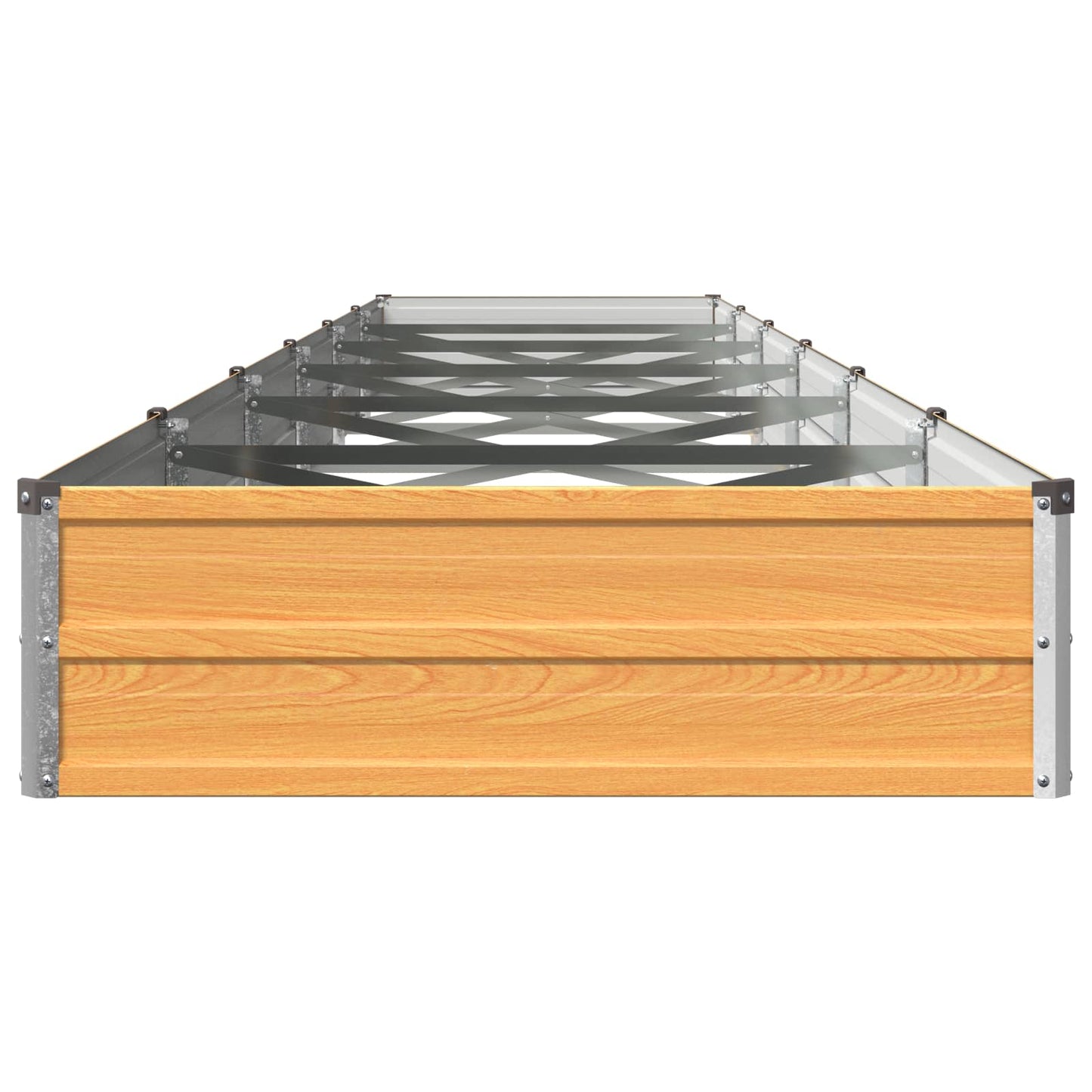 vidaXL Raised Garden Bed Natural 480 x 80 x 24 cm cold-rolled steel