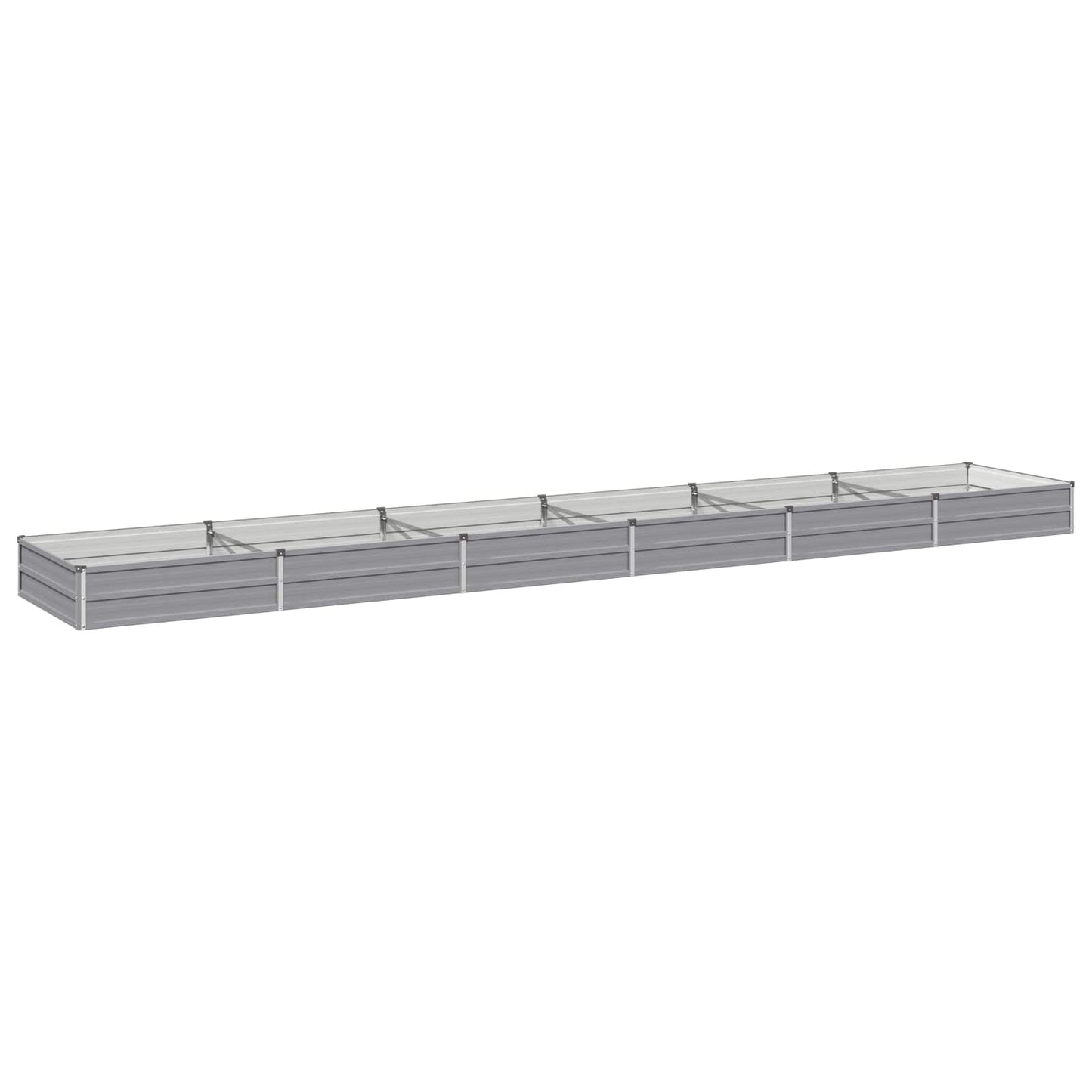vidaXL Raised Garden Bed Grey 480 x 80 x 24 cm cold-rolled steel