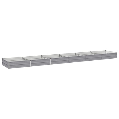 vidaXL Raised Garden Bed Grey 480 x 80 x 24 cm cold-rolled steel