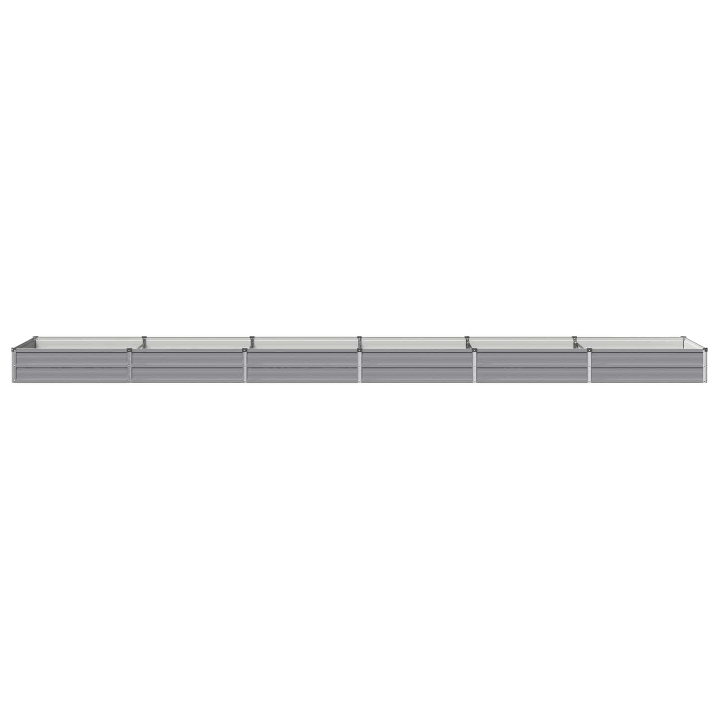 vidaXL Raised Garden Bed Grey 480 x 80 x 24 cm cold-rolled steel