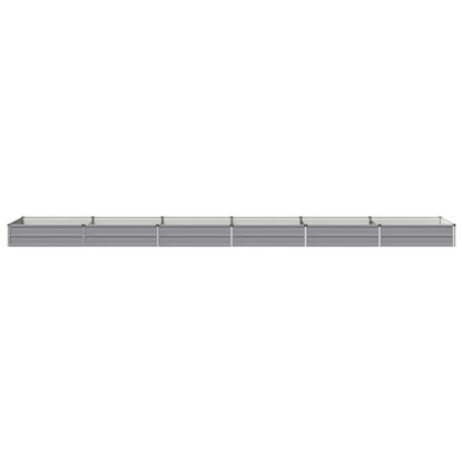 vidaXL Raised Garden Bed Grey 480 x 80 x 24 cm cold-rolled steel