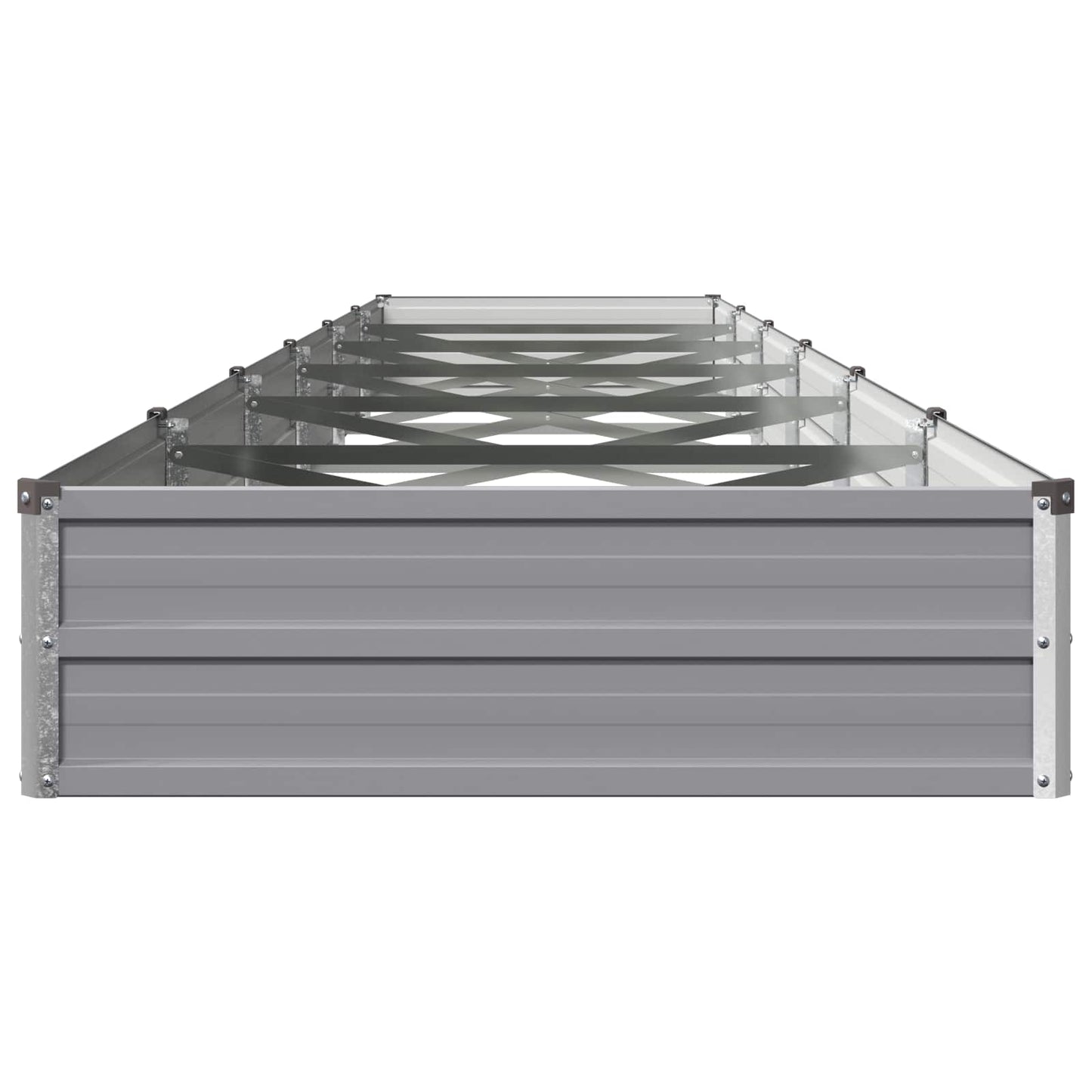 vidaXL Raised Garden Bed Grey 480 x 80 x 24 cm cold-rolled steel