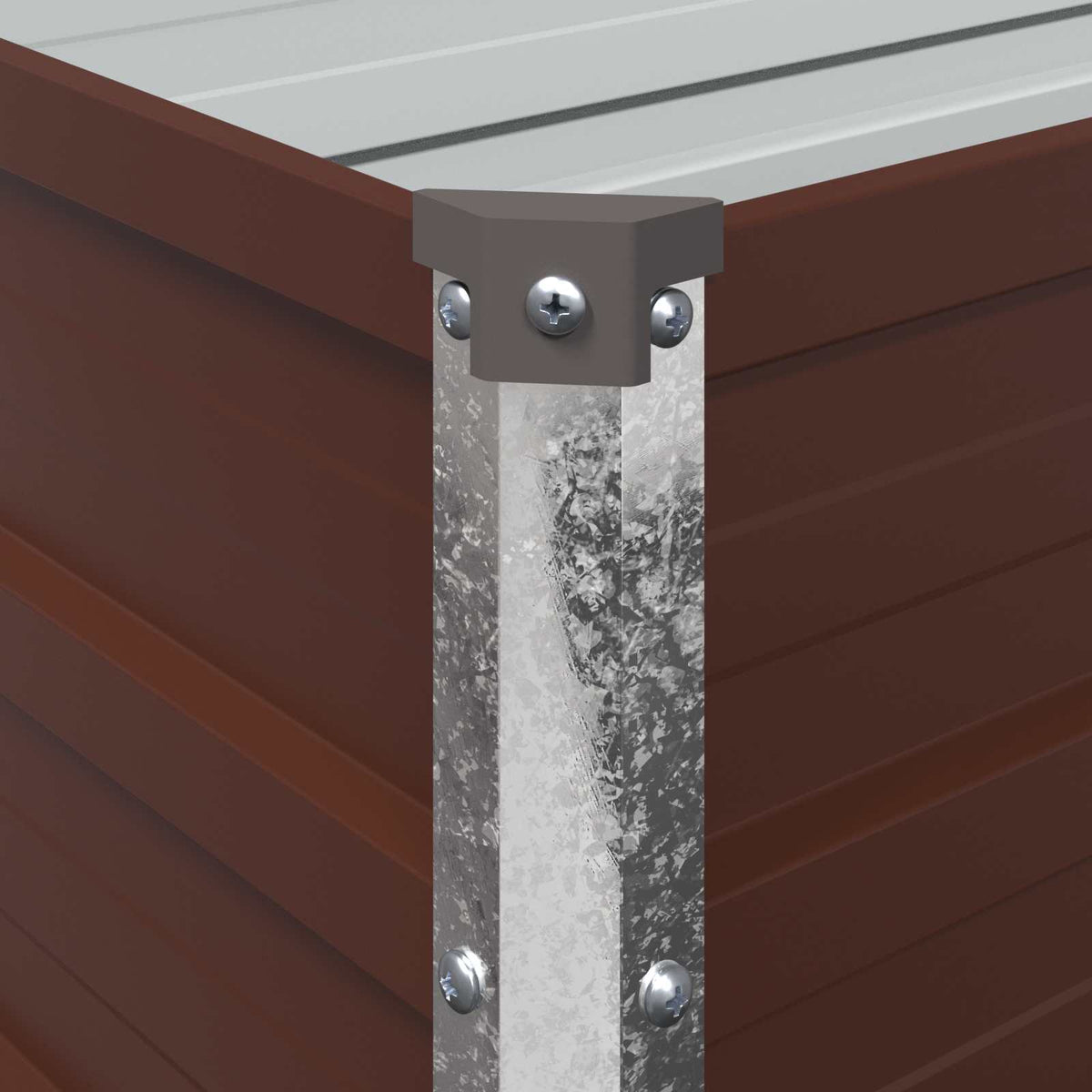 vidaXL Raised Garden Bed Brown 480 x 80 x 24 cm Galvanised Steel