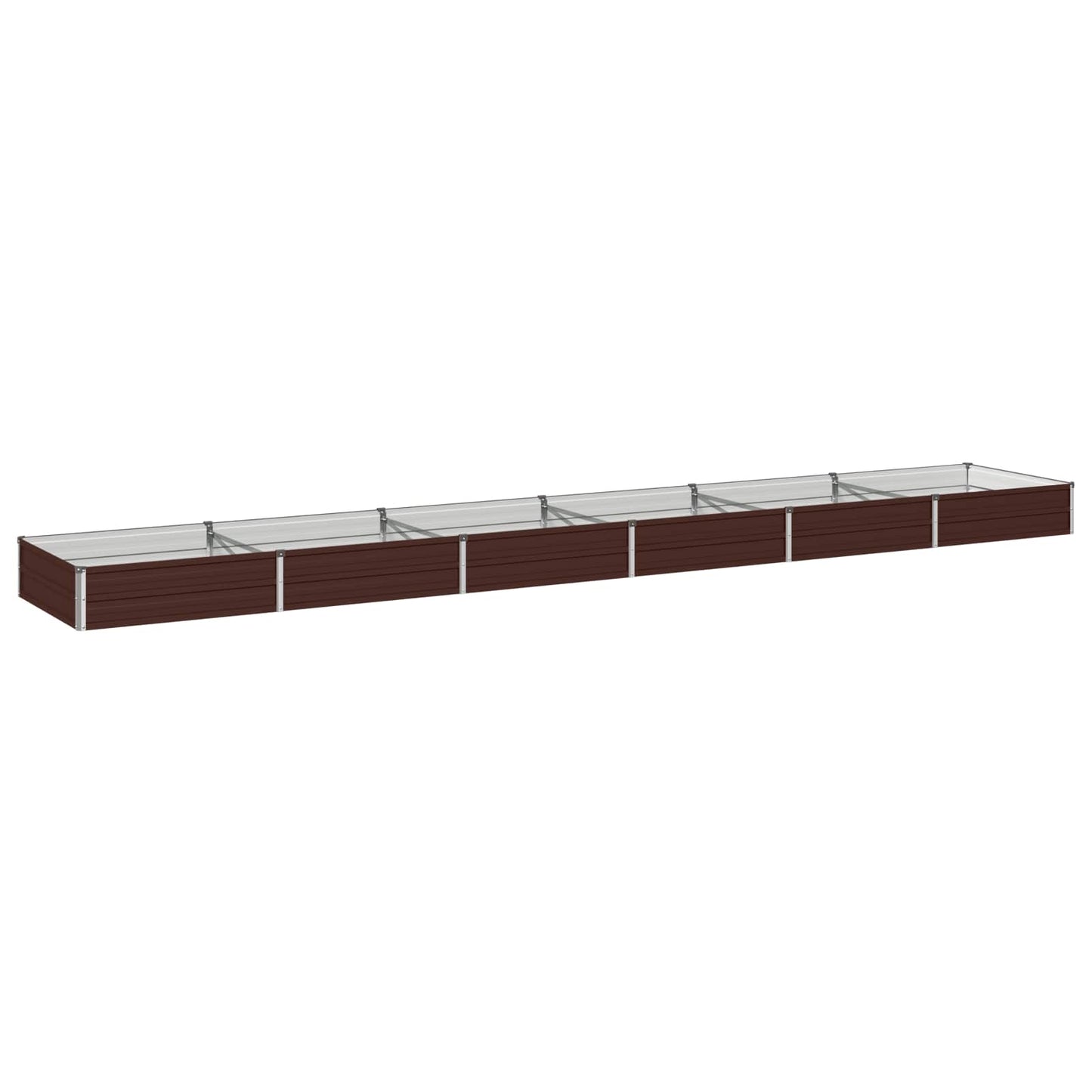 vidaXL Raised Garden Bed Brown 480 x 80 x 24 cm cold-rolled steel