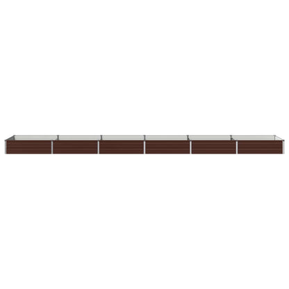 vidaXL Raised Garden Bed Brown 480 x 80 x 24 cm cold-rolled steel