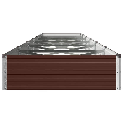 vidaXL Raised Garden Bed Brown 480 x 80 x 24 cm cold-rolled steel