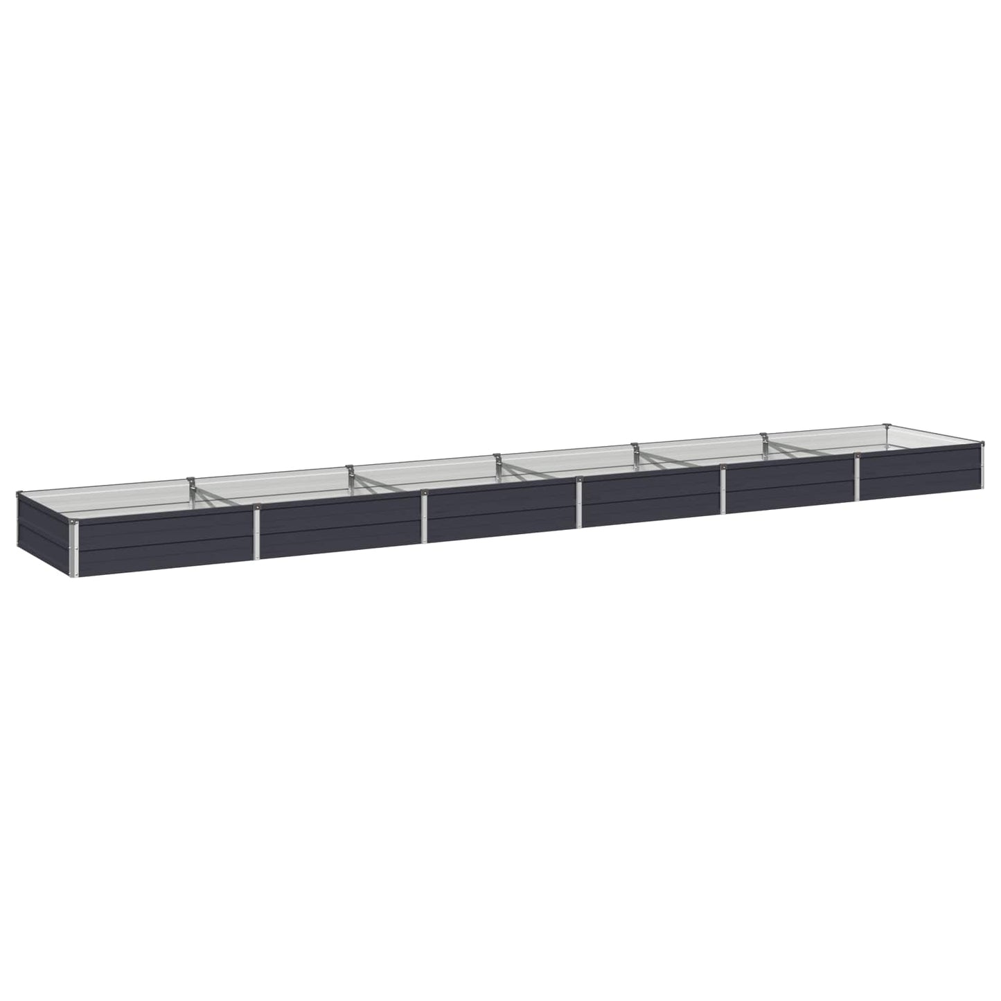 vidaXL Raised Garden Bed Anthracite 480 x 80 x 24 cm cold-rolled steel