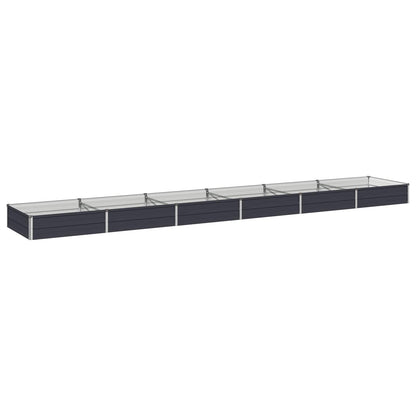 vidaXL Raised Garden Bed Anthracite 480 x 80 x 24 cm cold-rolled steel
