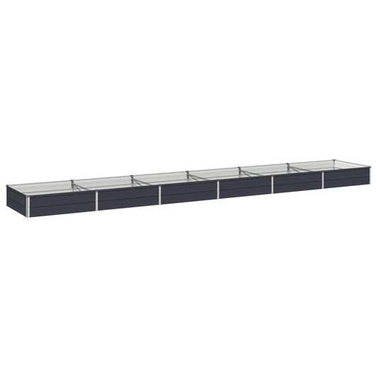 vidaXL Raised Garden Bed Anthracite 480 x 80 x 24 cm cold-rolled steel