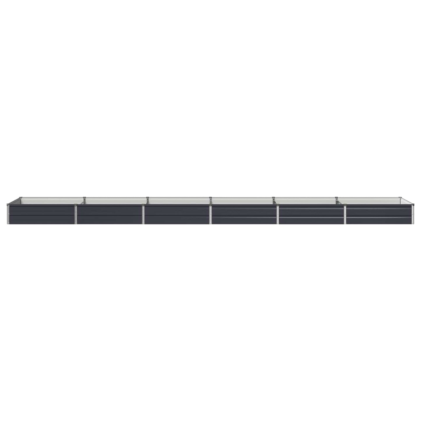 vidaXL Raised Garden Bed Anthracite 480 x 80 x 24 cm cold-rolled steel