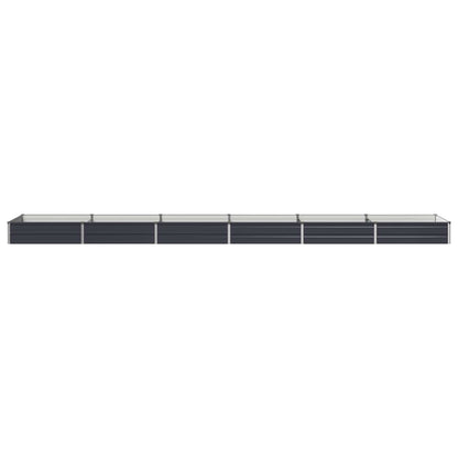 vidaXL Raised Garden Bed Anthracite 480 x 80 x 24 cm cold-rolled steel