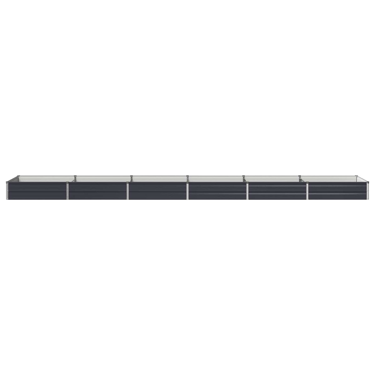 vidaXL Raised Garden Bed Anthracite 480 x 80 x 24 cm Galvanised Steel