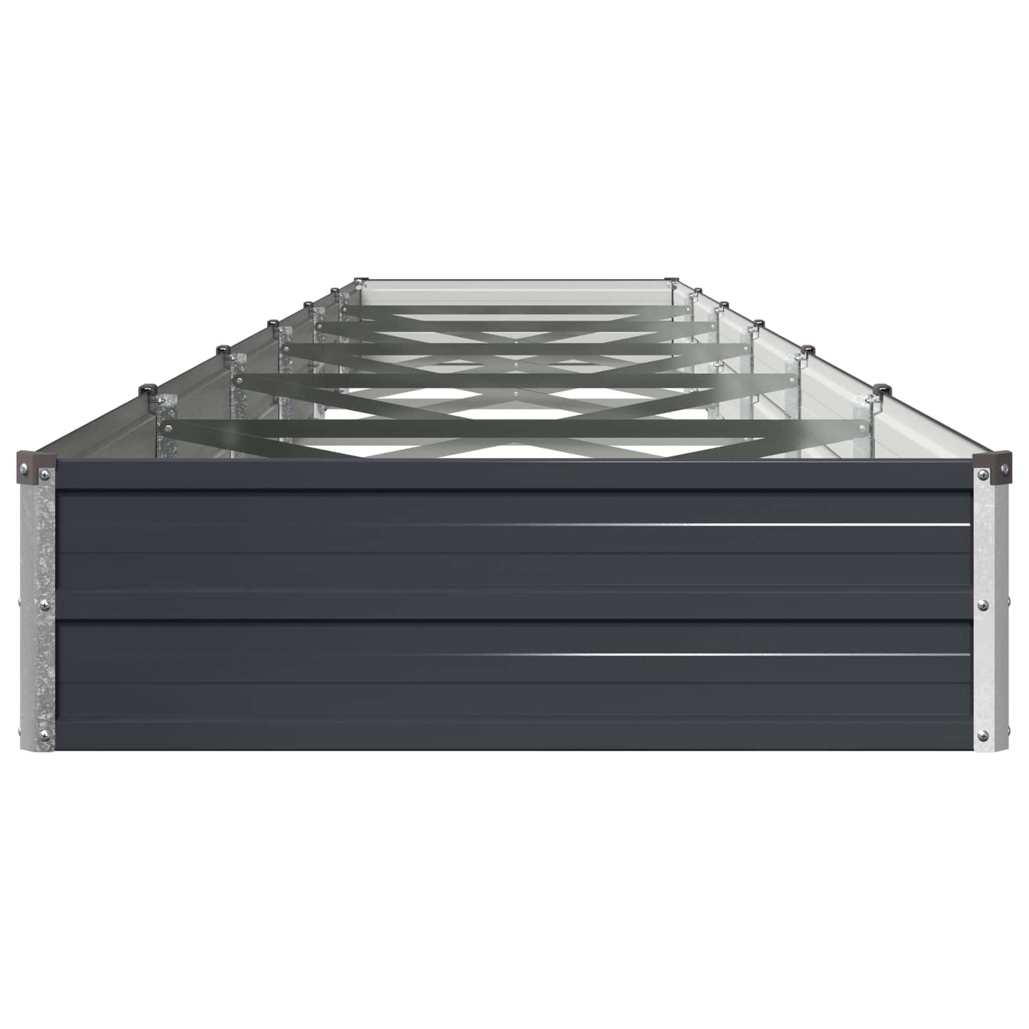 vidaXL Raised Garden Bed Anthracite 480 x 80 x 24 cm cold-rolled steel